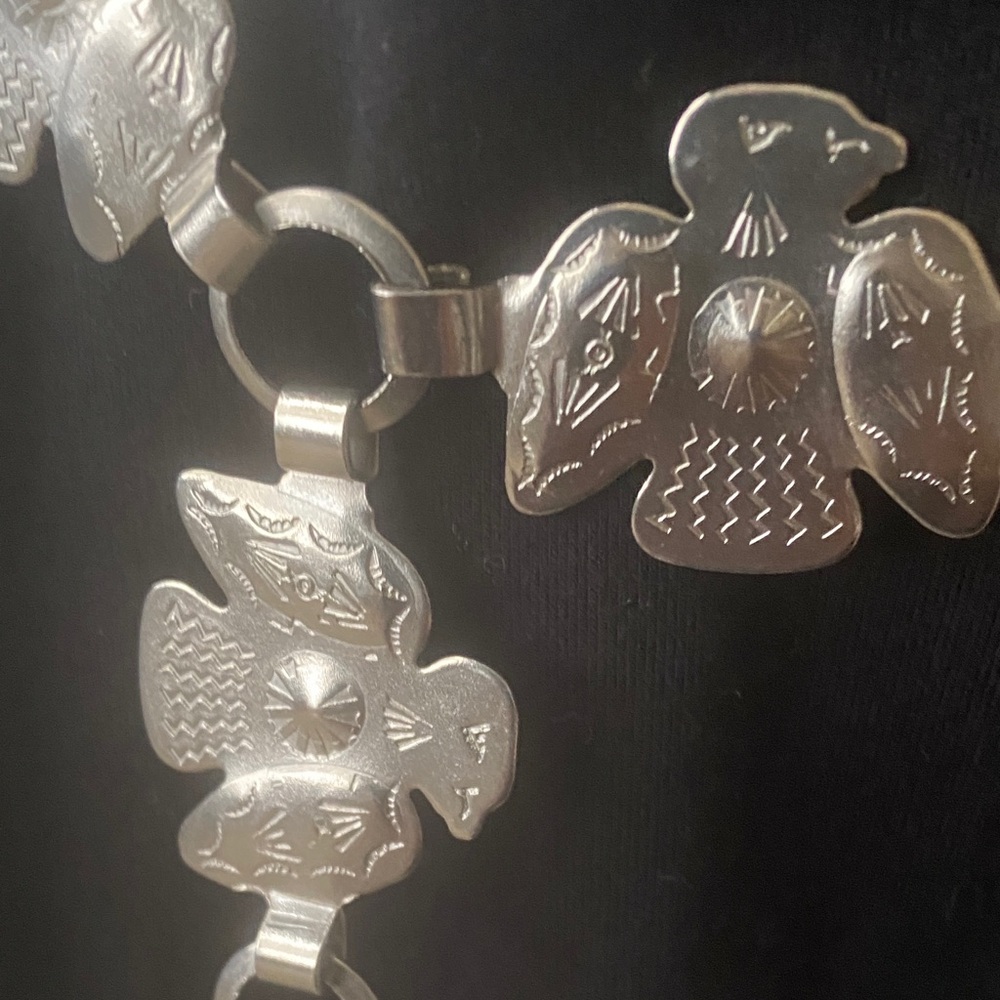 Vintage Chic Silver tone   Chain Belt